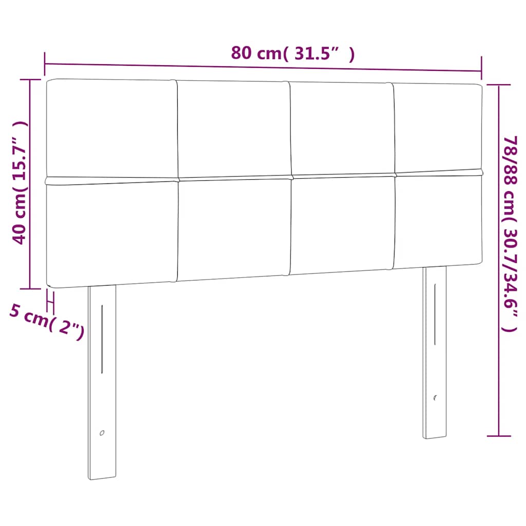 vidaXL Kopfteil Dunkelgrün 80x5x78/88 cm Samt