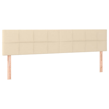 vidaXL Kopfteile 2 Stk. Creme 80x5x78/88 cm Stoff