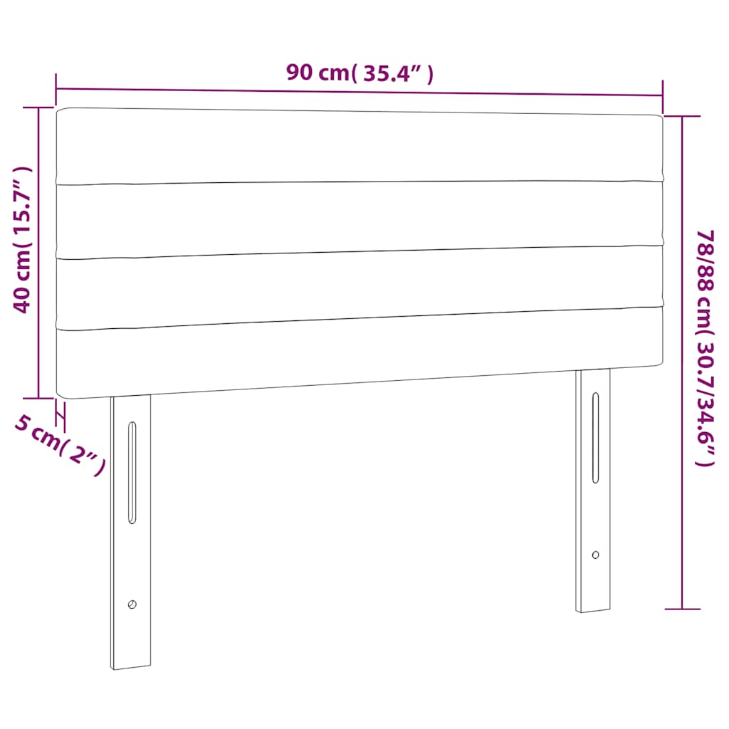 vidaXL Kopfteil Dunkelgrün 90x5x78/88 cm Samt