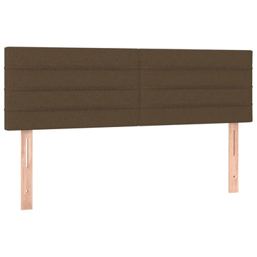 vidaXL Kopfteile 2 Stk. Dunkelbraun 72x5x78/88 cm Stoff