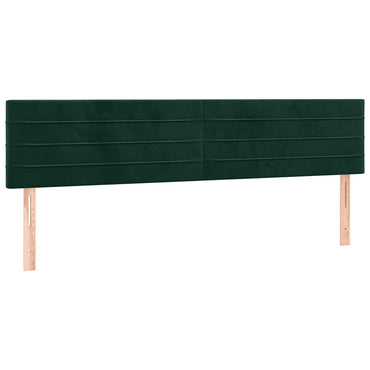 vidaXL Kopfteile 2 Stk. Dunkelgrün 80x5x78/88 cm Samt