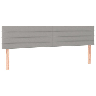 vidaXL Kopfteile 2 Stk. Hellgrau 90x5x78/88 cm Stoff