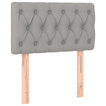 vidaXL Kopfteil Hellgrau 80x7x78/88 cm Stoff