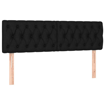 vidaXL Kopfteile 2 Stk. Schwarz 80x7x78/88 cm Stoff