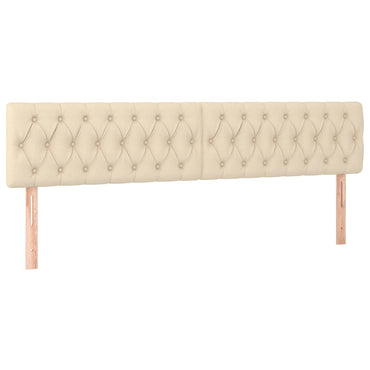 vidaXL Kopfteile 2 Stk. Creme 90x7x78/88 cm Stoff