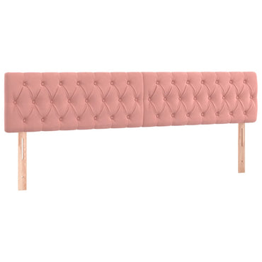 vidaXL Kopfteile 2 Stk. Rosa 90x7x78/88 cm Samt