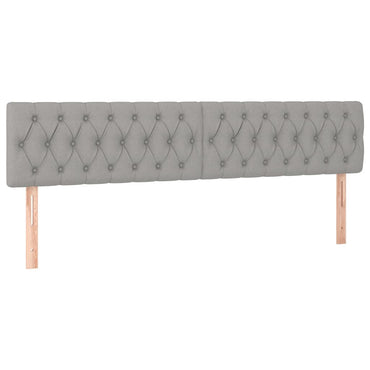 vidaXL Kopfteile 2 Stk. Hellgrau 100x7x78/88 cm Stoff