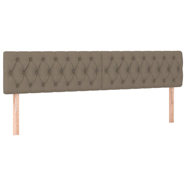 vidaXL Kopfteile 2 Stk. Taupe 100x7x78/88 cm Stoff