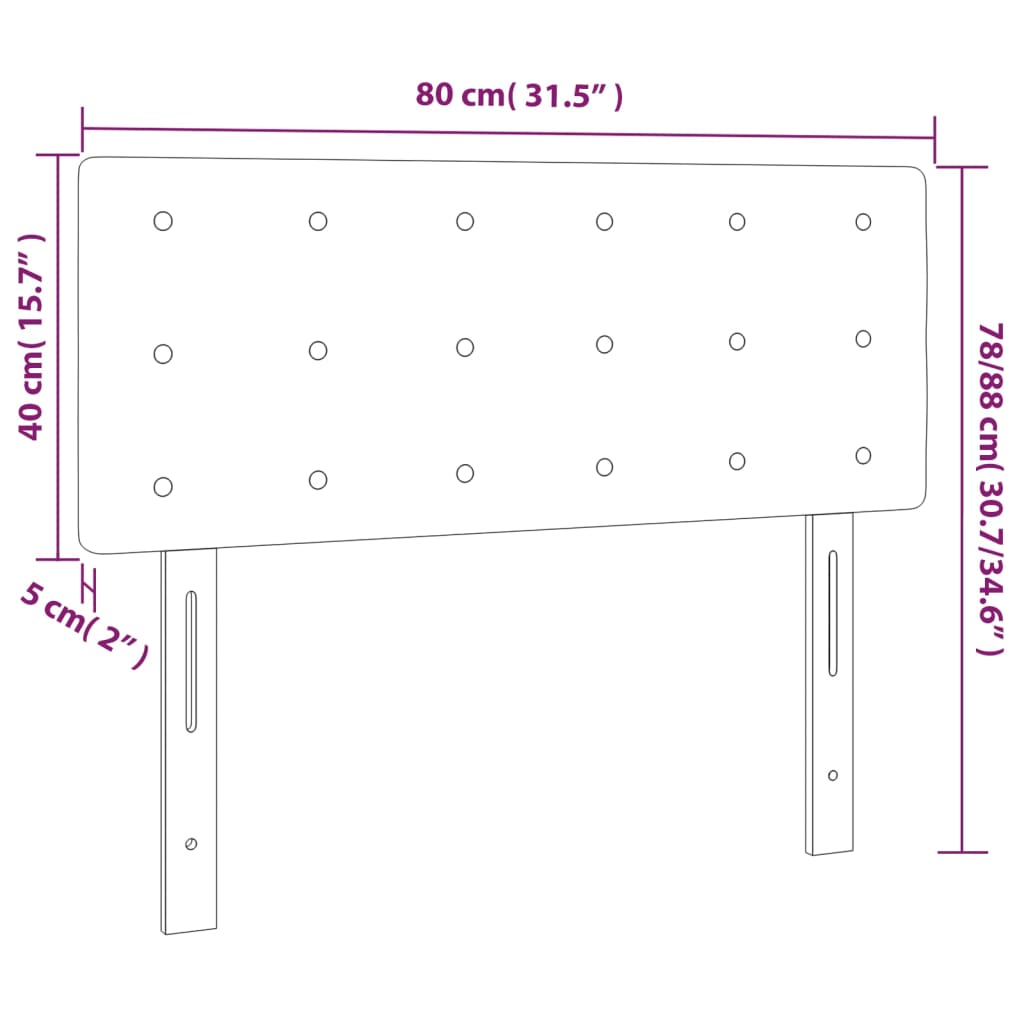 vidaXL Kopfteil Blau 80x5x78/88 cm Stoff
