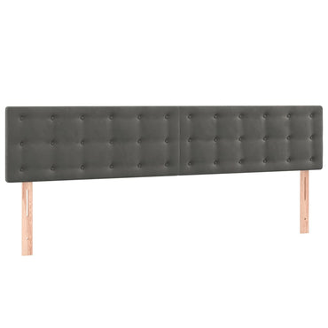 vidaXL Kopfteile 2 Stk. Dunkelgrau 90x5x78/88 cm Samt