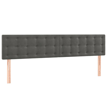 vidaXL Kopfteile 2 Stk. Dunkelgrau 100x5x78/88 cm Samt