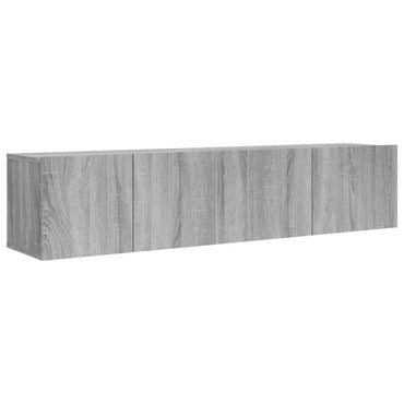vidaXL Ensemble de 2 meubles TV gris sonoma en bois d'ingénierie
