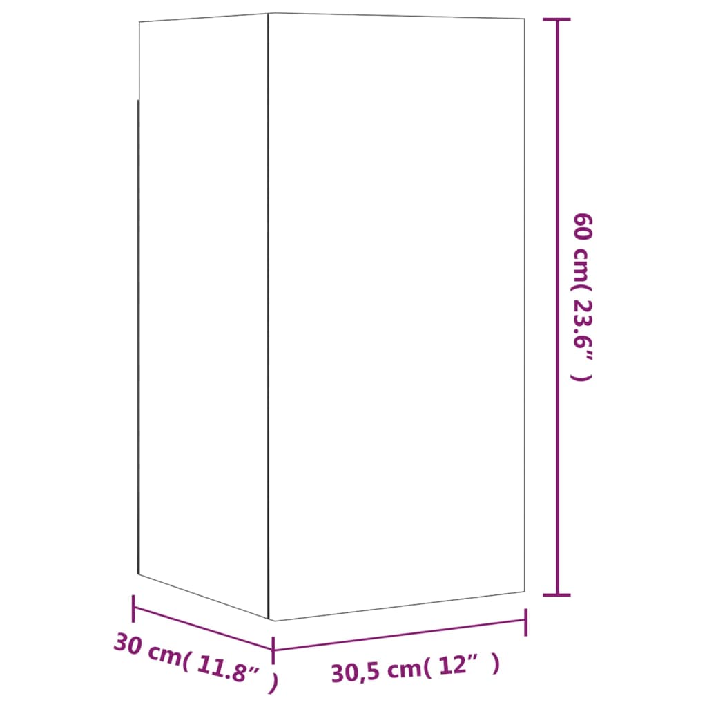 vidaXL Meuble TV, 7 pièces, chêne fumé, bois d'ingénierie