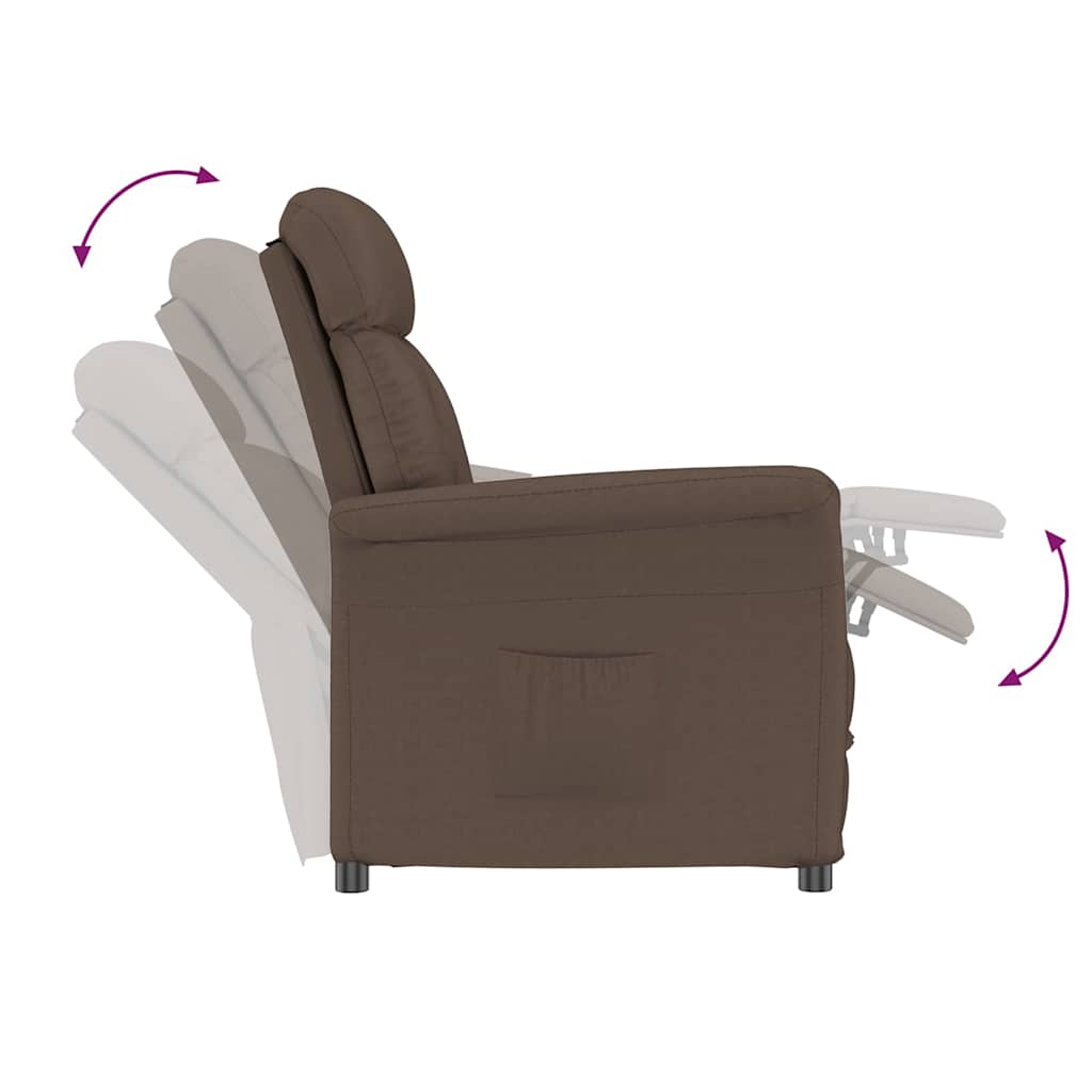 vidaXL Fauteuil marron 96,5 x 70,5 x 95 cm microfibre