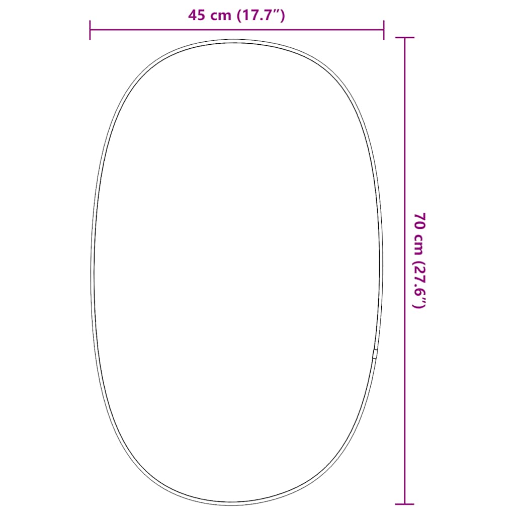 Wandspiegel Golden 70x45 cm