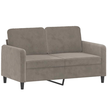 vidaXL 2-Sitzer-Sofa Hellgrau 120 cm Samt