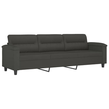 vidaXL 3-Sitzer-Sofa Dunkelgrau 210 cm Mikrofasergewebe