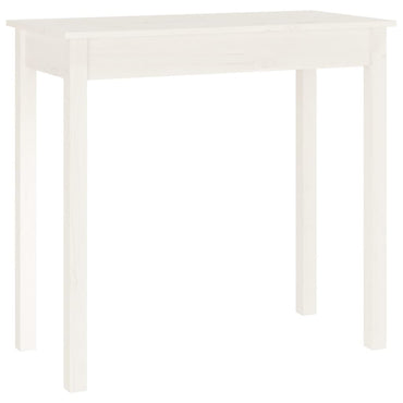 vidaXL Table Console Blanche 80x40x75 cm Bois de Pin Massif