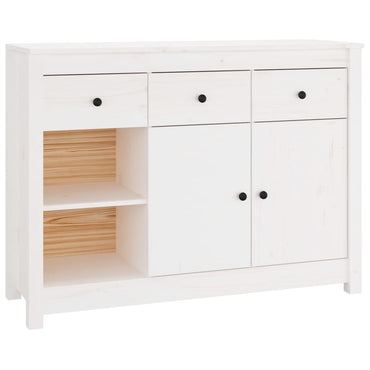 vidaXL Buffet blanc 100x35x74 cm Bois de pin massif