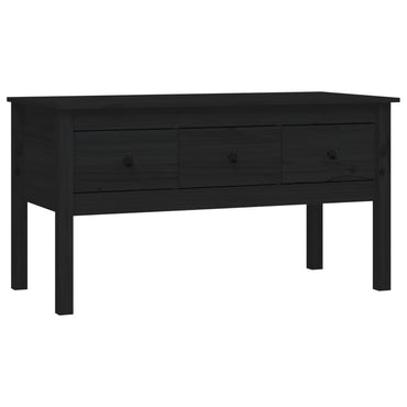 vidaXL Couchtisch Schwarz 102x49x55 cm Massivholz Kiefer