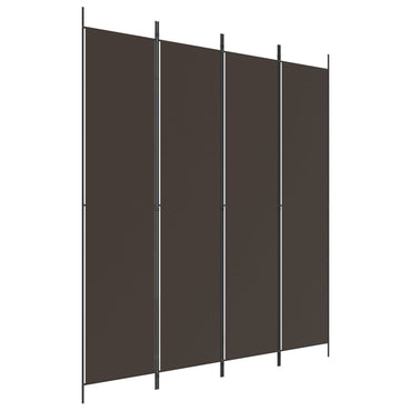 vidaXL 4-tlg. Paravent Braun 200x220 cm Stoff