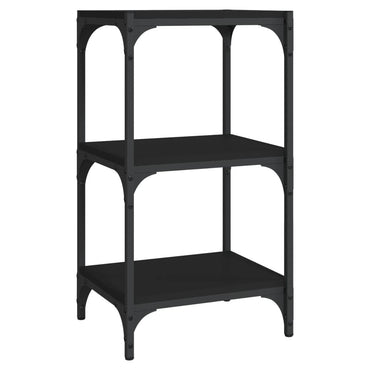 vidaXL Bücherregal Schwarz 40x33x70,5 cm Holzwerkstoff und Stahl