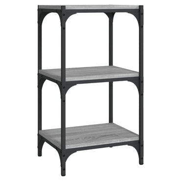 vidaXL Bücherregal Grau Sonoma 40x33x70,5 cm Holzwerkstoff und Stahl