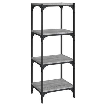 vidaXL Bücherregal Grau Sonoma 40x33x100 cm Holzwerkstoff und Stahl