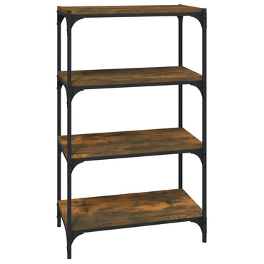 vidaXL Bücherregal Räuchereiche 60x33x100 cm Holzwerkstoff und Stahl