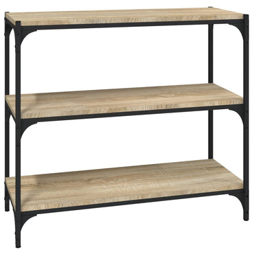 vidaXL Bücherregal Sonoma-Eiche 80x33x70,5 cm Holzwerkstoff und Stahl