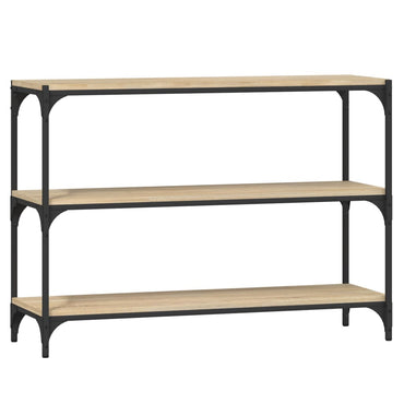 vidaXL Bücherregal Sonoma-Eiche 100x33x70,5 cm Holzwerkstoff und Stahl