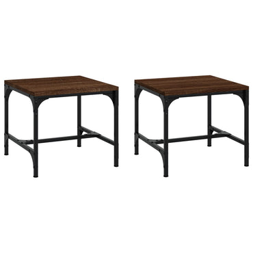 vidaXL Beistelltische 2 Stk. Braun Eiche 40x40x35 cm Holzwerkstoff