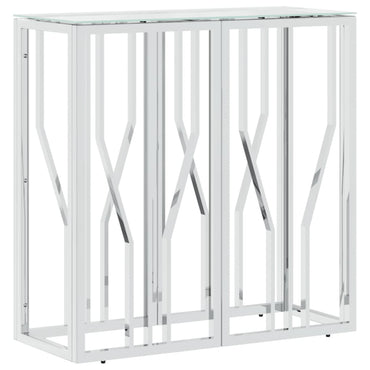 vidaXL Console 70x30x70 cm acier inoxydable et verre