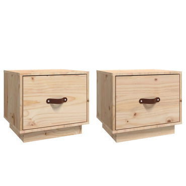 vidaXL Tables de chevet 2 pcs 40x34x35 cm Pin massif