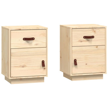 vidaXL Nachttische 2 Stk. 40x34x35 cm Massivholz Kiefer