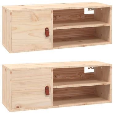 vidaXL Wandschränke 2 Stk. 80x30x30 cm Massivholz Kiefer