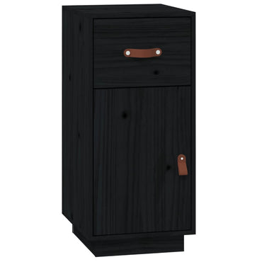 vidaXL Buffet noir 34x40x75 cm Bois de pin massif