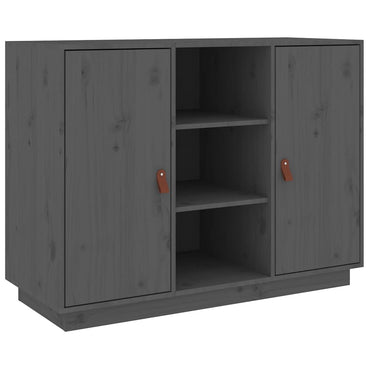 vidaXL Buffet bas gris 100x40x75 cm Bois de pin massif