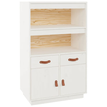 vidaXL Bahut haut blanc 67x40x108,5 cm bois de pin massif
