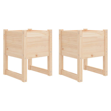 vidaXL Jardinières 2 pcs 40x40x52,5 cm Bois de pin massif
