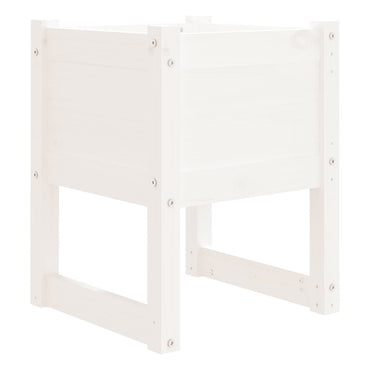vidaXL Jardinière Blanc 40x40x52,5 cm Bois de pin massif