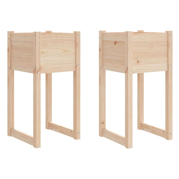 vidaXL Jardinières 2 pcs 40x40x81 cm Bois de pin massif