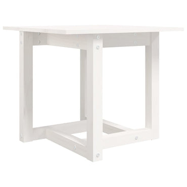vidaXL Table basse blanc 50x50x45 cm bois de pin massif