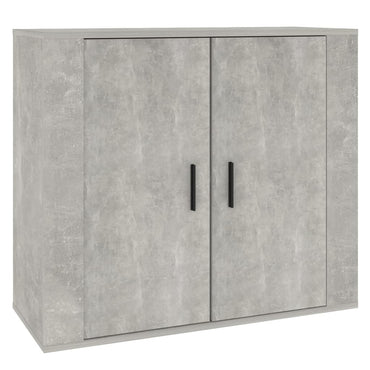 vidaXL Buffet gris béton 80x33x70 cm bois d'ingénierie