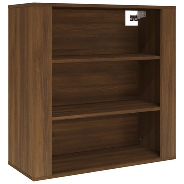 vidaXL Wandschrank Braun Eichen-Optik 80x33x80 cm Holzwerkstoff