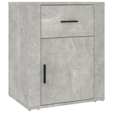 vidaXL Table de chevet gris béton 50x36x60 cm Bois d'ingénierie