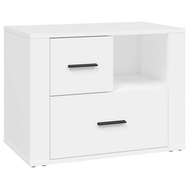 vidaXL Table de chevet blanc 60x36x45 cm Aggloméré