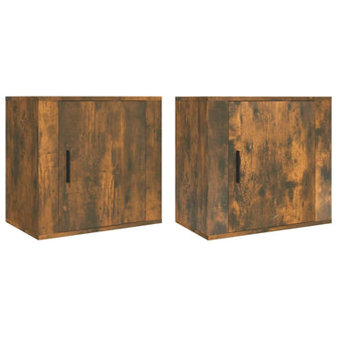 vidaXL Tables de chevet murales 2 pcs Chêne fumé 50x30x47 cm