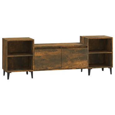 vidaXL Meuble TV chêne fumé 160x35x55 cm bois d'ingénierie