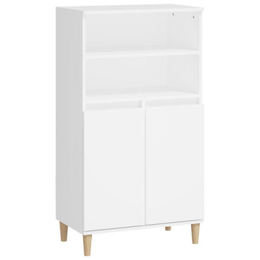 vidaXL Bahut haut blanc 60x36x110 cm en bois d'ingénierie